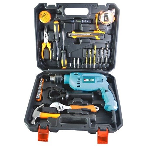 Akari Impact Drill Machine With Kit 650W 13mm Aptidk33Kit