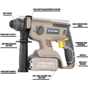 Alternative view of Xtra Power 21V Cordless Rotary Hammer 20Mm Xpc-Rh-01