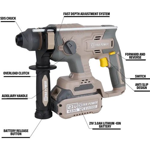 Xtra Power 21V Cordless Rotary Hammer 26Mm Xpc-Rh-02 - Image 2