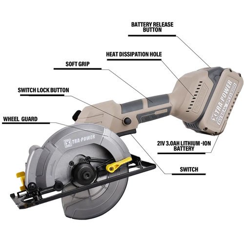 Xtra Power 5 Inch 21V Cordless Circular Saw 125Mm Xpc-Cs-01 - Image 2
