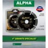 Alpha 4 Inch 8 Seg Diamond Saw Blade 110Mm Hot Press