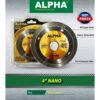 Alpha 4 Inch 4 Seg Diamond Saw Blade With Laser Slot 105Mm Hot Press Nano U Type Slot