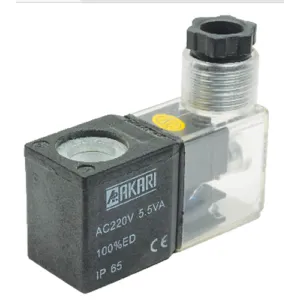 Akari Single Solenoid Valve 1/8" Coil With Led Connector 4V-110-06/3V-110-06