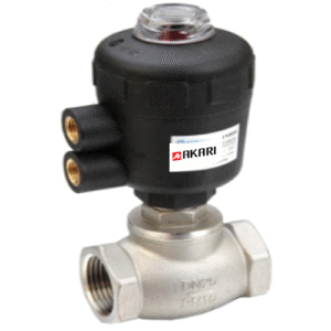 Akari Double Acting Pneumatic T Type Globe Control Valve