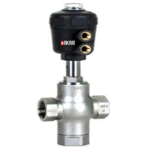 Akari Single Acting  Pneumatic 3 Way Seat Valve