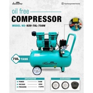 Kuvera 750W Oil Free Air Compressor 70Ltr Kuv-70L-750W — Kuvera Air Compressors