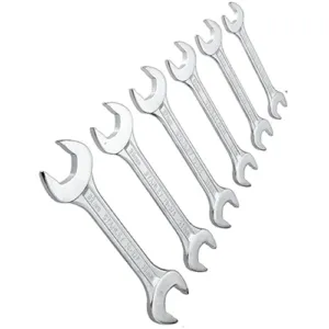 De Neers 6 Pieces Double Open End Spanner Set Chrome Plated Metric Size Mm