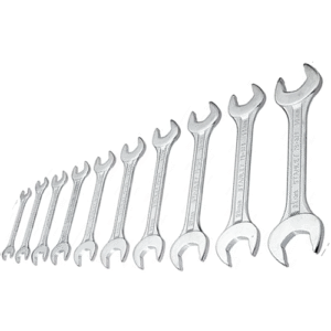 De Neers 10 Pieces Double Open End Spanner Set Chrome Plated Metric Size Mm