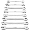 De Neers 8 Pieces Double Open End Spanner Set Elliptical Mirror Finish Metric Size Mm