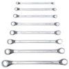 De Neers 8 Pieces Bi-Hexagon Shallow Offset Ring Spanner Set Chrome Plated Metric Size Mm