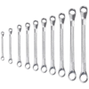 De Neers 10 Pieces Bi-Hexagon Shallow Offset Ring Spanner Set Chrome Plated Metric Size Mm