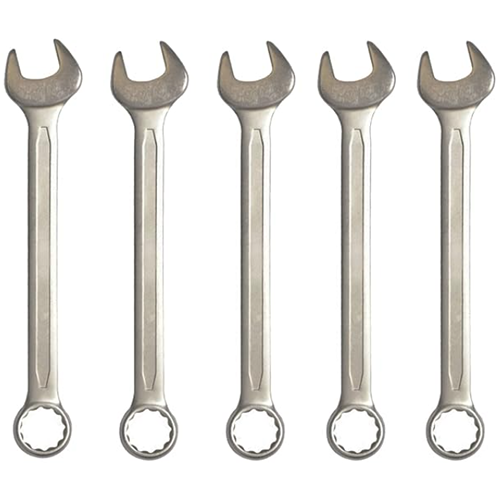 Venus 5 Pieces Combination Ring & Open End Spanner Set Chrome Plated