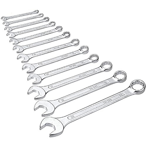 Venus 12 Pieces Combination Ring & Open End Spanner Set Chrome Plated