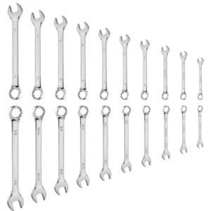 Venus 20 Pieces Combination Ring & Open End Spanner Set Chrome Plated