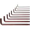 De Neers 9 Pieces Brown Ball Type Long Arm Hex Allen Key Set Dnkbhm9Lb