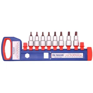 De Neers 1/2'' Square Drive 8 Pieces Allen Socket Set Dn-7013