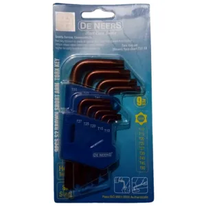 De Neers 9 Pieces Brown Torx Allen Key Set Dn-8060