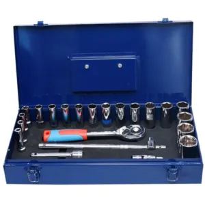 De Neers 1/2'' Square Drive 11 Pieces Deep Hex Socket Set Dn-11M-Hd