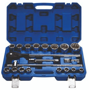 De Neers 3/8'' Square Drive 20 Pieces Hex Socket Set B-20M