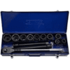 De Neers 3/4'' Square Drive 14 Pieces Impact Hex Socket Set Imp-C-14M