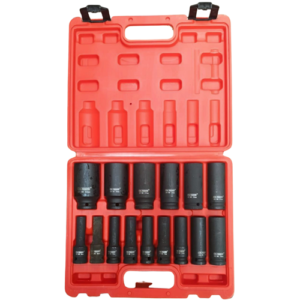 De Neers 1/2'' Square Drive 15 Pieces Impact Deep Hex Socket Set Long Series Imp-Dn-15Md