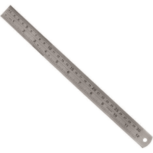 De Neers Stainless Steel Foot Rule Conversion Table