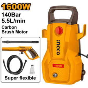 Ingco 1600W Pressure Washer 140Bar Hpwr16008