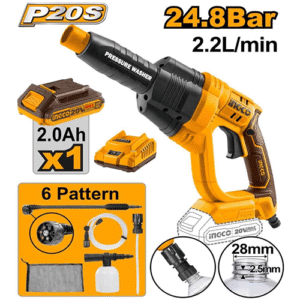 Ingco 20V Cordless Pressure Washer 24.8Bar Cpwli20082