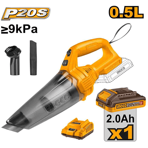 Ingco 20V Dry Cordless Vacuum Cleaner 0.5Ltr Cvli20126