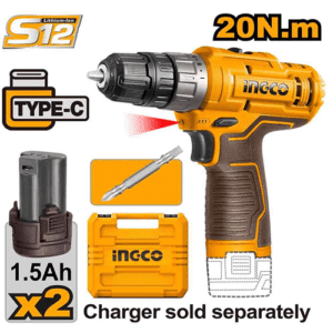 Ingco 12V Cordless Drill Machine 10Mm Cdli12202