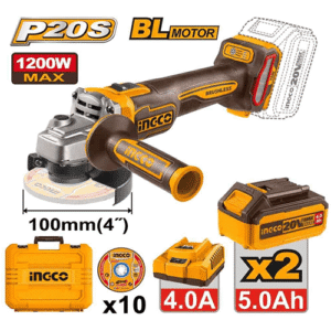 Ingco 4 Inch 20V Cordless Angle Grinder 100Mm Cagli2210032