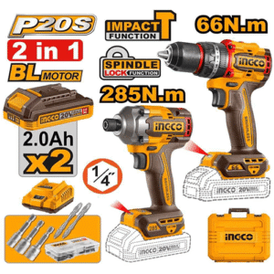 Ingco Cordless Impact Driver & Drill Combo Kit Ckli20277