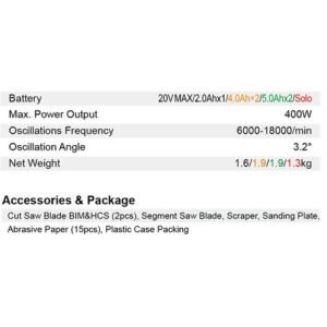 Dongcheng  Cordless Oscillating Multi Tool Dcmd20 Type Em