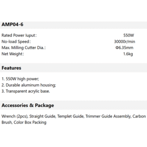 Alternative view of Dca 550W Trimmer 6.35Mm Amp04-6