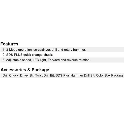 Dongcheng 12V Cordless Rotary Hammer 12Mm Dczc13 Type Bk