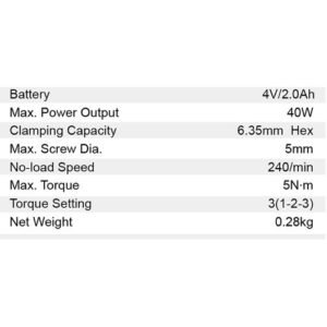 Dongcheng 4V Cordless Screw Driver 5Mm Dcpl03-5 Type E