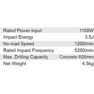 Alternative view of Dongcheng  1100W Rotary Hammer 26Mm Dzc08-26B