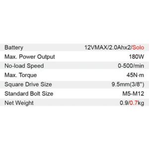 Dongcheng  3/8'' Square Drive Cordless Ratchet Wrench 12V 45 N*M Dcpb02-10 Type Ek