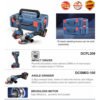 Dongcheng  Cordless Impact Driver & Angle Grinder Combo Kit Dckit27 Type Ek