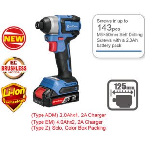 Dongcheng  20V Cordless Impact Screw Driver 6.35Mm Dcpl165 Type Em