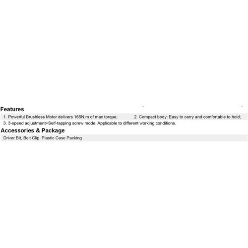 Dongcheng 20V Cordless Impact Screw Driver 6.35Mm Dcpl165 Type Em