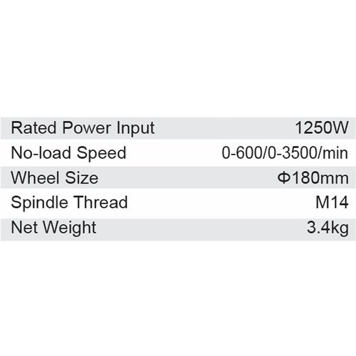 Dongcheng 7 Inch Polisher 1250W 180Mm Dsp05-180