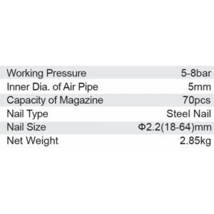 Alternative view of Dongcheng  8Bar Air Concrete Nailer D03-St64G