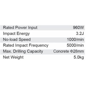 Alternative view of Dongcheng  960W Rotary Hammer 28Mm Dzc02-28