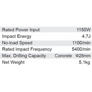 Alternative view of Dongcheng  1150W Rotary Hammer 28Mm Dzc05-28B