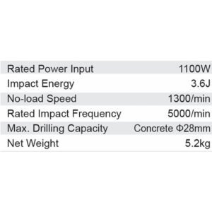 Dongcheng  1100W Rotary Hammer 28Mm Dzc03-28