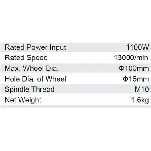 Dongcheng 4 Inch 1100W Angle Grinder 100Mm Dsm17-100B