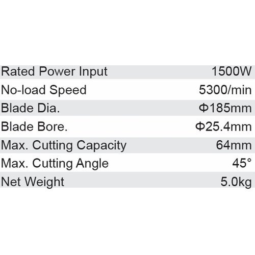 Dongcheng 7 Inch 1500W Circular Saw 185Mm Dmy03-185