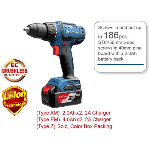 Dongcheng 20V Cordless Screw Driver Drill 13Mm Dcjz04-13 Type Em