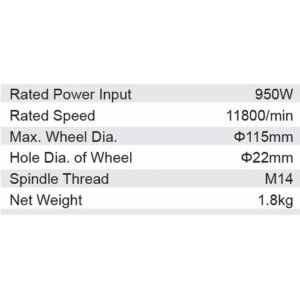 Dongcheng 4 Inch 950W Angle Grinder 115Mm Dsm03-115S